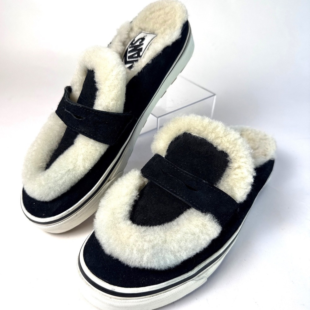 Vans Style 53 Cozy Mule DX Black‎ Slip-On, Shoes Woman 8.5, Mens 7
